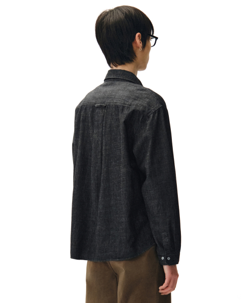 DECET（デケト）の「Relax Work Denim Shirts DCSH014Black（シャツ/ブラウス・メンズ・その他・SMALL/MEDIUM/LARGE）」の8枚目の写真