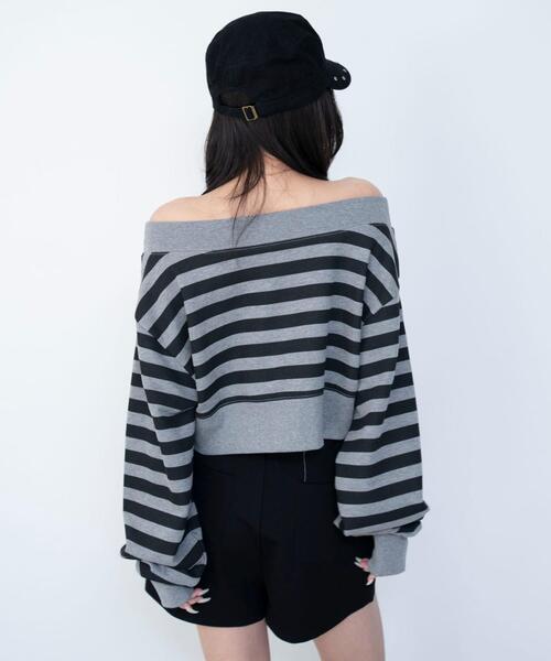 WEGO（ウィゴー）の「WEGO/【26年春新作】グラフィックオフショルショートスウェット（スウェット・レディース・杢グレー/その他1・FREE）」の15枚目の写真