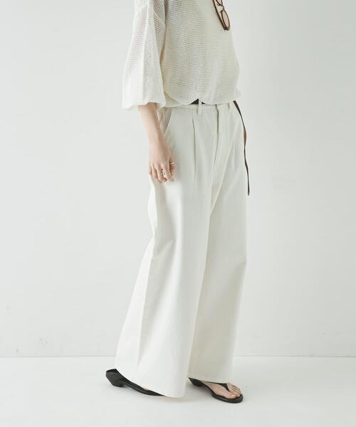 URBAN RESEARCH(アーバンリサーチ)の「『3サイズ展開』綿麻デニムイージーパンツ(デニムパンツ・レディース・ホワイト/ライトブルー・40/38/36)」の6枚目の写真