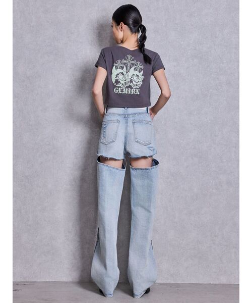 GYDA(ジェイダ)の「GEMIBUNNYショートTシャツ(Tシャツ/カットソー・レディース・ピンク/ブラック/オフホワイト/チャコールグレー・FREE)」の12枚目の写真
