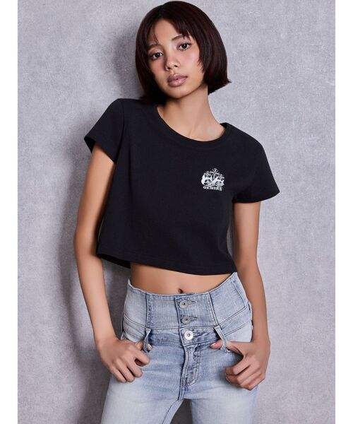 GYDA(ジェイダ)の「GEMIBUNNYショートTシャツ(Tシャツ/カットソー・レディース・ピンク/ブラック/オフホワイト/チャコールグレー・FREE)」の13枚目の写真