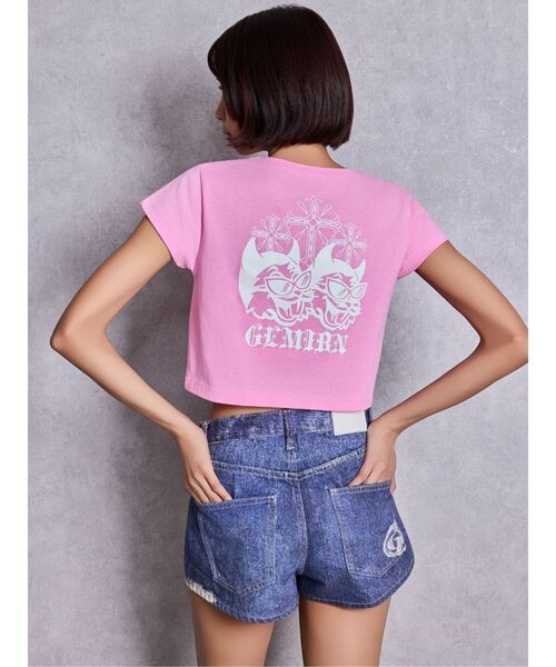 GYDA(ジェイダ)の「GEMIBUNNYショートTシャツ(Tシャツ/カットソー・レディース・ピンク/ブラック/オフホワイト/チャコールグレー・FREE)」の19枚目の写真