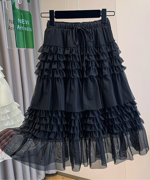 AMAJI(アマジ)の「フリルチュースカート(スカート・レディース・ブラック/ホワイト・XX-LARGE/X-LARGE/LARGE/MEDIUM)」の4枚目の写真