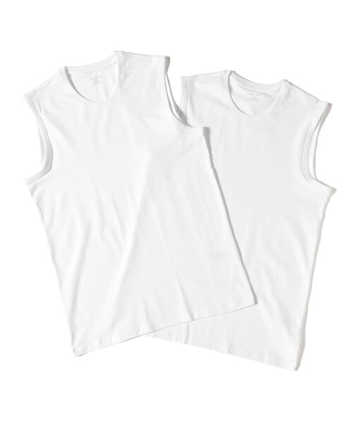 BRILLA per il gusto(ブリッラペルイルグースト)の「FALKE / ノースリーブシャツ(Tシャツ/カットソー・メンズ・ホワイト/ブラック系その他4・MEDIUM/SMALL)」の2枚目の写真