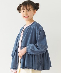 coca（coca）（コカ）の「キッズ 親子お揃いデニムギャザーアウター（デニムジャケット）」