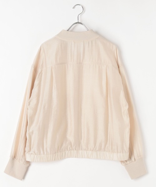 BAYFLOW（ベイフロー）の「[シルエット調整可能]シアーリブブルゾン（ブルゾン・レディース・サンドベージュ/ブラック/アイボリー・FREE）」の15枚目の写真