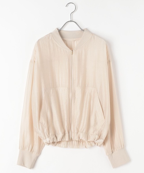 BAYFLOW（ベイフロー）の「[シルエット調整可能]シアーリブブルゾン（ブルゾン・レディース・サンドベージュ/ブラック/アイボリー・FREE）」の22枚目の写真