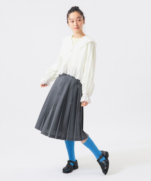 BEAMS BOY(ビームスボーイ)の「カットワーク ブラウス(シャツ/ブラウス・レディース・オフホワイト/ブラック・1/2)」の10枚目の写真