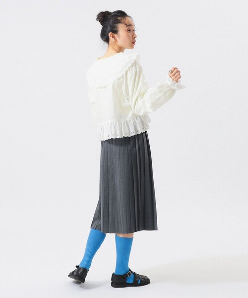 BEAMS BOY(ビームスボーイ)の「カットワーク ブラウス(シャツ/ブラウス・レディース・オフホワイト/ブラック・1/2)」の12枚目の写真