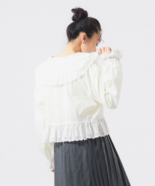 BEAMS BOY(ビームスボーイ)の「カットワーク ブラウス(シャツ/ブラウス・レディース・オフホワイト/ブラック・1/2)」の14枚目の写真