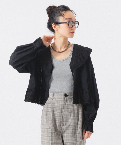 BEAMS BOY(ビームスボーイ)の「カットワーク ブラウス(シャツ/ブラウス・レディース・オフホワイト/ブラック・1/2)」の18枚目の写真