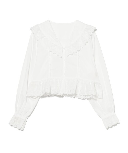 BEAMS BOY(ビームスボーイ)の「【8/20再値下げ】カットワーク ブラウス(シャツ/ブラウス・レディース・オフホワイト/ブラック・1/2)」の18枚目の写真