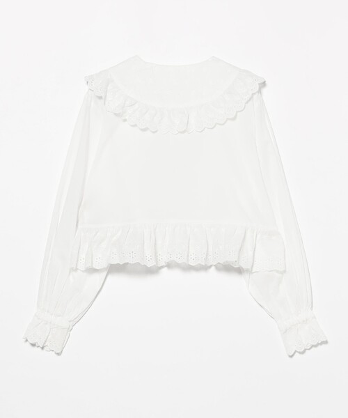 BEAMS BOY(ビームスボーイ)の「カットワーク ブラウス(シャツ/ブラウス・レディース・オフホワイト/ブラック・1/2)」の4枚目の写真