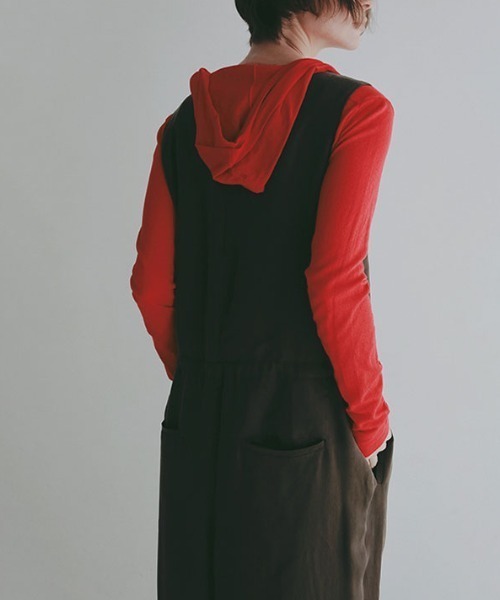 ETRE TOKYO(エトレトウキョウ)の「【先行予約限定 10%OFF】クルーネックキュプラタンクオールインワン(つなぎ/オールインワン・レディース・ブラック/ブラウン・S/M)」の8枚目の写真