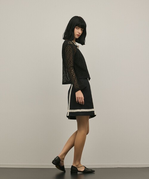GRACE CONTINENTAL(グレースコンチネンタル)の「レースフレアスリーブトップ(その他トップス・レディース・ブラック/キナリ・36)」の10枚目の写真
