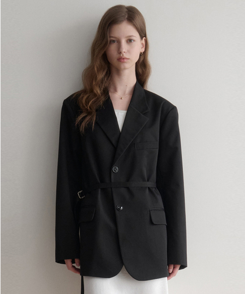 LENAV(ルナブ)の「Les strap Jacket (black)(テーラードジャケット・レディース・その他・FREE)」の1枚目の写真