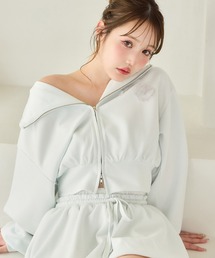 one after another NICE CLAUP | チュールロゴショートパーカー(パーカー)