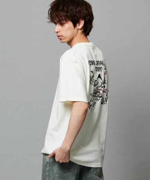 EDWIN（エドウィン）の「EDWIN エドウィン スーベニア プリントTシャツ 半袖（Tシャツ/カットソー・メンズ・アイボリー/ブラック/ブルー/ネイビー・MEDIUM/LARGE/X-LARGE）」の15枚目の写真