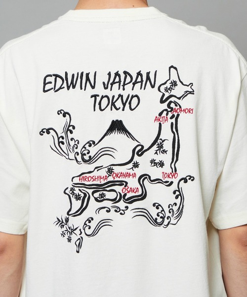 EDWIN（エドウィン）の「EDWIN エドウィン スーベニア プリントTシャツ 半袖（Tシャツ/カットソー・メンズ・アイボリー/ブラック/ブルー/ネイビー・MEDIUM/LARGE/X-LARGE）」の19枚目の写真