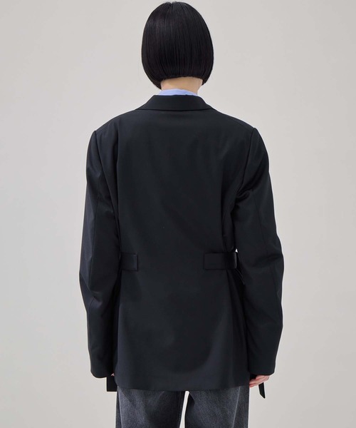 UJOH（ウジョー）の「【UJOH/ウジョー】別注 Side Belt JKT/サイドベルトジャケット（テーラードジャケット・レディース・ブラック/グレー・3）」の14枚目の写真