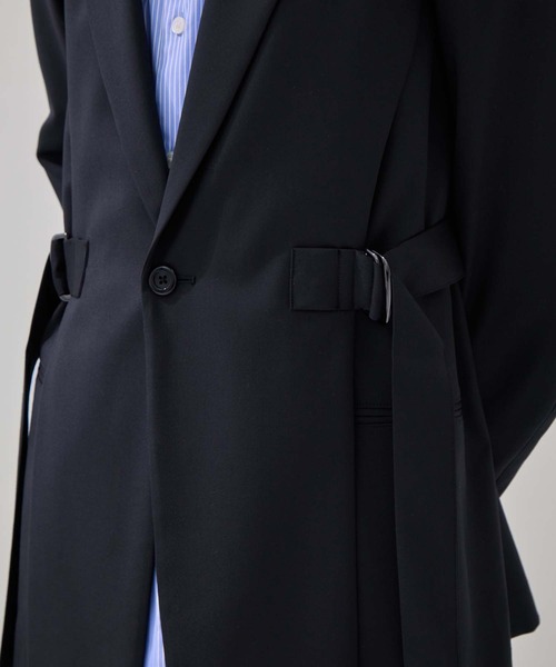 UJOH（ウジョー）の「【UJOH/ウジョー】別注 Side Belt JKT/サイドベルトジャケット（テーラードジャケット・レディース・ブラック/グレー・3）」の11枚目の写真