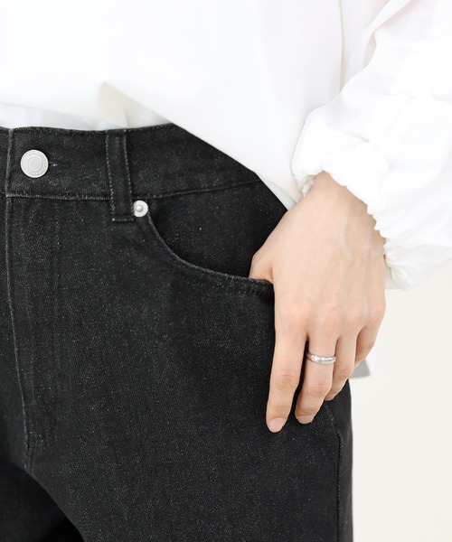 Aletta vita（アレッタビータ）の「10ozセンタープレスデニムワイドパンツ（デニムパンツ・レディース・ネイビー/ブラック・FREE）」の17枚目の写真