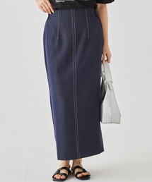 LAVEANGE（ラビアンジェ）の「デニムライクナロースカート（デニムスカート）」