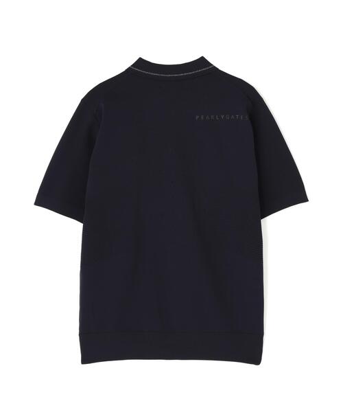 PEARLY GATES(パーリーゲイツ)の「ポリエステルヤーンmm半袖ニットポロ(ニット/セーター・レディース・ネイビー・MEDIUM)」の3枚目の写真