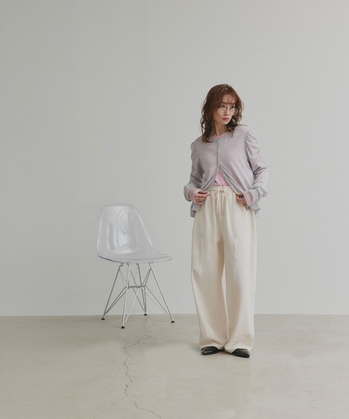 ad thie（アドティエ）の「スウェット ワイド カーブパンツ（スウェットパンツ・レディース・オートミール/チャコール/ブラック/アイボリー/ブラウン・MEDIUM/LARGE）」の12枚目の写真