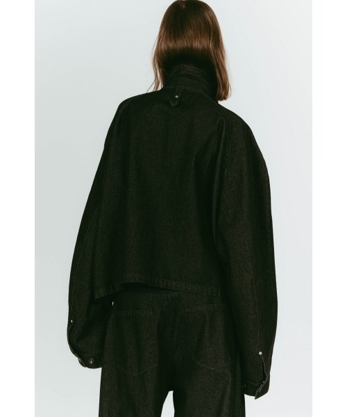 Knuth Marf(クヌースマーフ)の「rounded pocket jacket(unisex)(デニムジャケット・レディース・ブラック/ダークアッシュ・FREE)」の3枚目の写真
