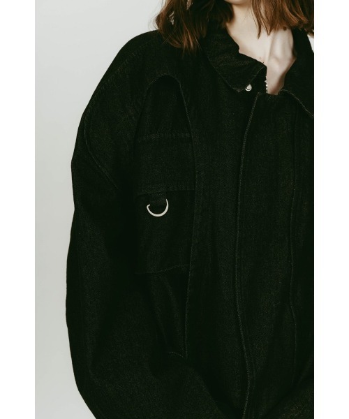 Knuth Marf(クヌースマーフ)の「rounded pocket jacket(unisex)(デニムジャケット・レディース・ブラック/ダークアッシュ・FREE)」の7枚目の写真