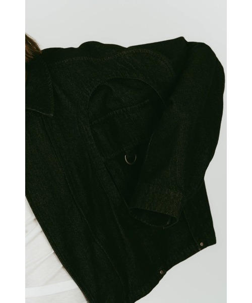 Knuth Marf(クヌースマーフ)の「rounded pocket jacket(unisex)(デニムジャケット・レディース・ブラック/ダークアッシュ・FREE)」の9枚目の写真