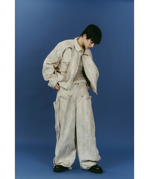 Knuth Marf(クヌースマーフ)の「rounded pocket jacket(unisex)(デニムジャケット・レディース・ブラック/ダークアッシュ・FREE)」の11枚目の写真