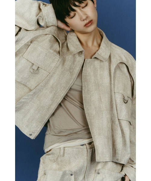 Knuth Marf(クヌースマーフ)の「rounded pocket jacket(unisex)(デニムジャケット・レディース・ブラック/ダークアッシュ・FREE)」の13枚目の写真