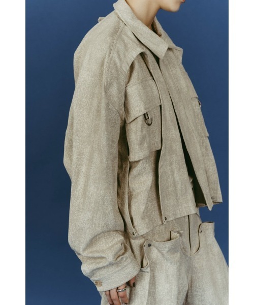 Knuth Marf(クヌースマーフ)の「rounded pocket jacket(unisex)(デニムジャケット・レディース・ブラック/ダークアッシュ・FREE)」の17枚目の写真
