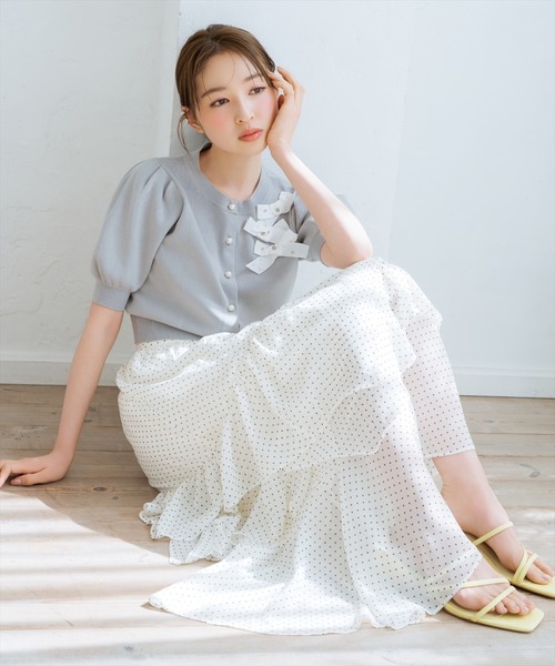 WILLSELECTION(ウィルセレクション)の「アシメティアードスカート(スカート・レディース・オフホワイト/ホワイト系その他/ブラック系その他/サックスブルー・FREE)」の2枚目の写真