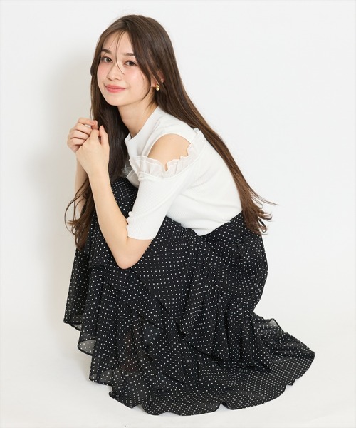 WILLSELECTION(ウィルセレクション)の「アシメティアードスカート(スカート・レディース・オフホワイト/ホワイト系その他/ブラック系その他/サックスブルー・FREE)」の3枚目の写真