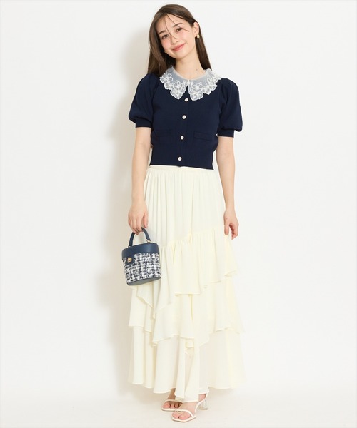 WILLSELECTION(ウィルセレクション)の「アシメティアードスカート(スカート・レディース・オフホワイト/ホワイト系その他/ブラック系その他/サックスブルー・FREE)」の1枚目の写真