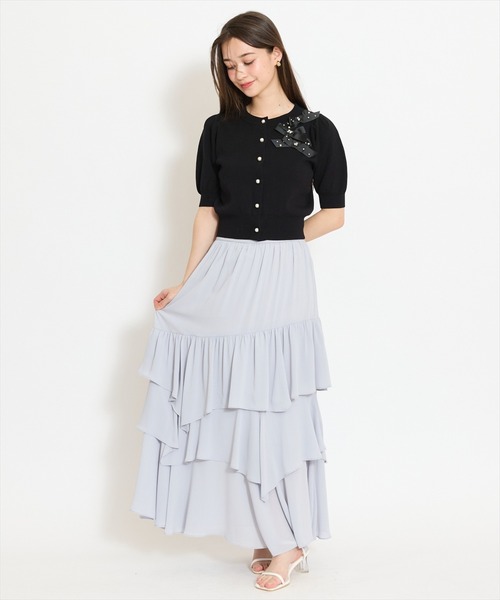 WILLSELECTION(ウィルセレクション)の「アシメティアードスカート(スカート・レディース・オフホワイト/ホワイト系その他/ブラック系その他/サックスブルー・FREE)」の4枚目の写真