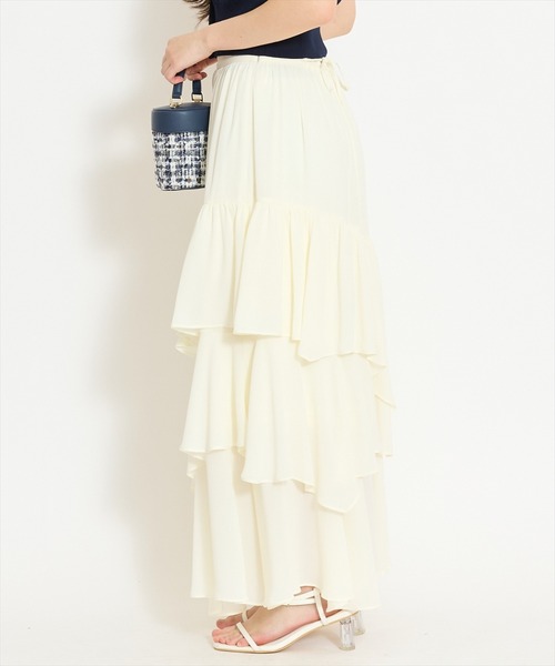 WILLSELECTION(ウィルセレクション)の「アシメティアードスカート(スカート・レディース・オフホワイト/ホワイト系その他/ブラック系その他/サックスブルー・FREE)」の7枚目の写真