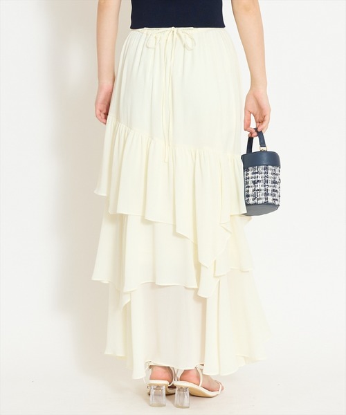 WILLSELECTION(ウィルセレクション)の「アシメティアードスカート(スカート・レディース・オフホワイト/ホワイト系その他/ブラック系その他/サックスブルー・FREE)」の8枚目の写真