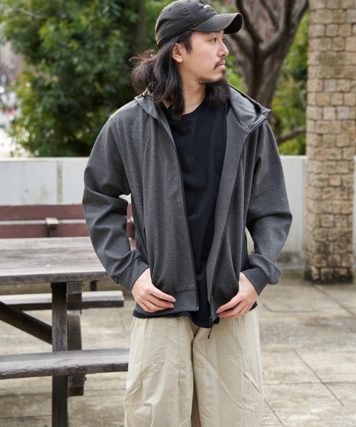 NO NEED（ノーニード）の「ストレッチジップパーカー（Tシャツ/カットソー・メンズ・ブラック/グレー系その他/ネイビー・LL）」の14枚目の写真