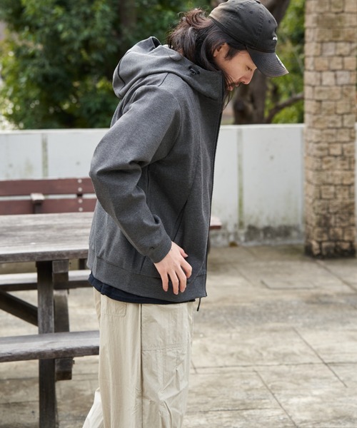 NO NEED（ノーニード）の「ストレッチジップパーカー（Tシャツ/カットソー・メンズ・ブラック/グレー系その他/ネイビー・LL）」の15枚目の写真