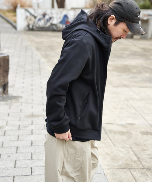 NO NEED（ノーニード）の「ストレッチジップパーカー（Tシャツ/カットソー・メンズ・ブラック/グレー系その他/ネイビー・LL）」の5枚目の写真