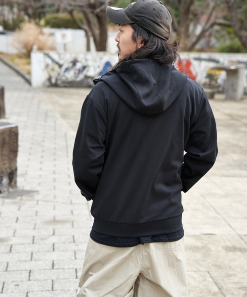 NO NEED（ノーニード）の「ストレッチジップパーカー（Tシャツ/カットソー・メンズ・ブラック/グレー系その他/ネイビー・LL）」の6枚目の写真