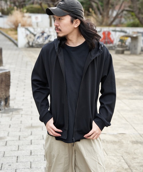 NO NEED（ノーニード）の「ストレッチジップパーカー（Tシャツ/カットソー・メンズ・ブラック/グレー系その他/ネイビー・LL）」の8枚目の写真