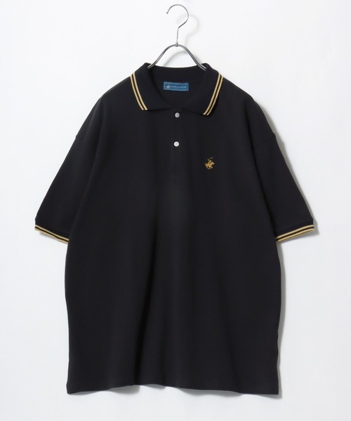 BEVERLY HILLS POLO CLUB(ビバリーヒルズポロクラブ)の「2026SS BEVERLY HILLS POLO CLUB/ビバリーヒルズポロクラブ オーバーサイズ ワンポイント刺繍 襟ライン ポロシャツ レディース メンズ(ポロシャツ・レディース・サックスブルー/オリーブ/グリーン/ホワイト/ブラック/ネイビー・M/LL/L)」の13枚目の写真