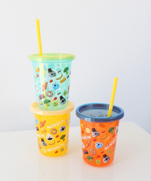 PUPPET SUNSUN/パペットスンスン〉ストロー付きタンブラー320ml 3個