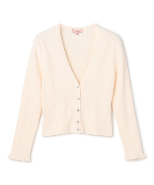 TOCCA(トッカ)の「STELLA BREEZE KNIT カーディガン(カーディガン/ボレロ・レディース・アイボリー系/ブラック系/ブルー系・SMALL/MEDIUM)」の11枚目の写真