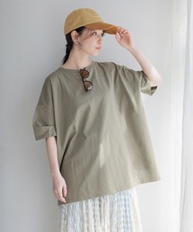 studio CLIP（スタディオクリップ）の「コットン袖タックチュニックTシャツ（Tシャツ/カットソー）」